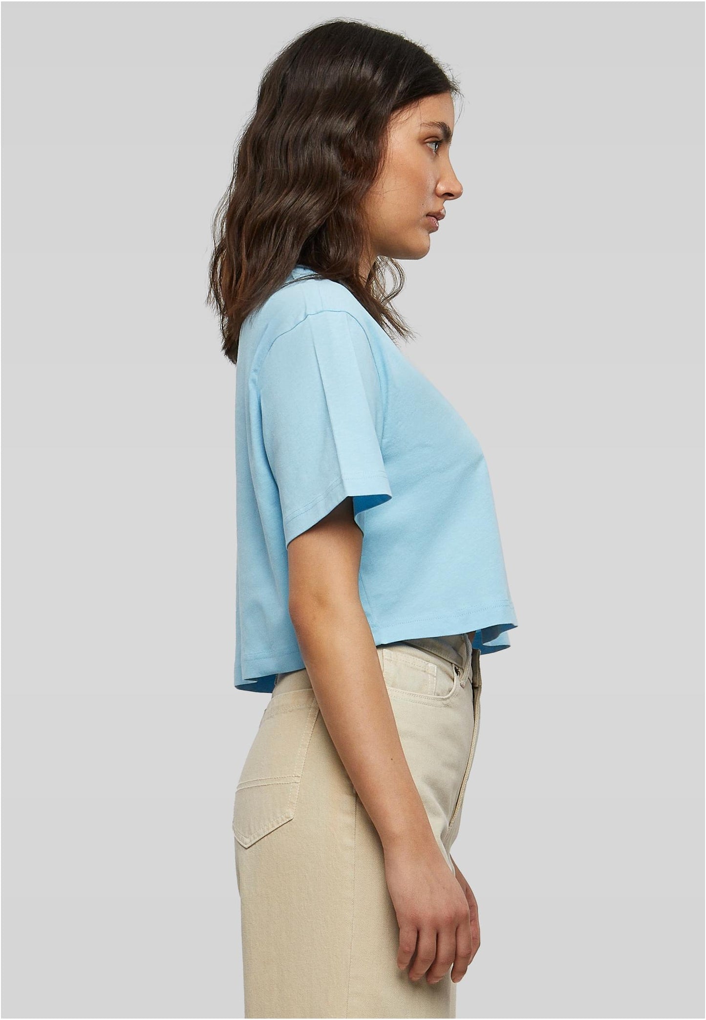 ROSE "Heart" Ladies Oversized Crop Shirt