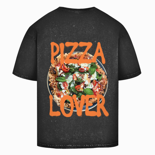 Oversize Washed T-Shirt Pizza Lover